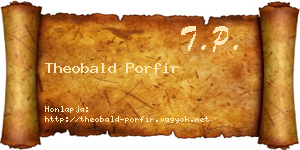 Theobald Porfir névjegykártya